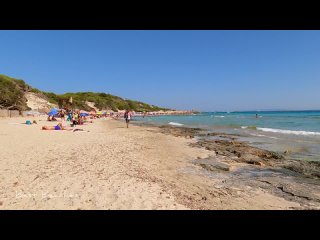 longest beach ibiza ses salines beach ibiza spain   4k walk