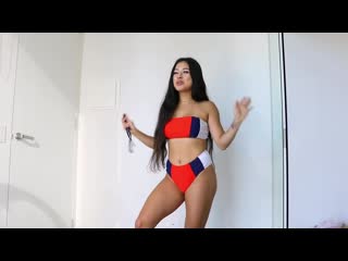bikini try on haul for spring break with cupshe