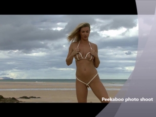 white peekaboo bikini